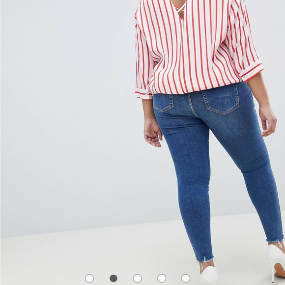 River Island Plus Raw Edge Amelie Skinny Jeans - Picture 2 of 10